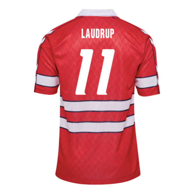1988 Denmark Home Retro Shirt (Laudrup 11)-Football Jersey Hub