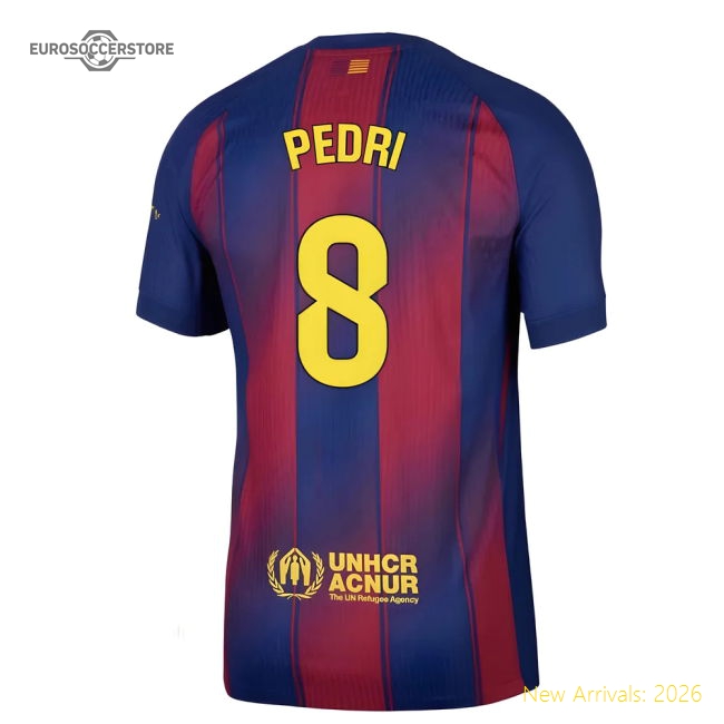 2025-2026 Barcelona Authentic Home Shirt (Pedri 8)-Football Jersey Hub