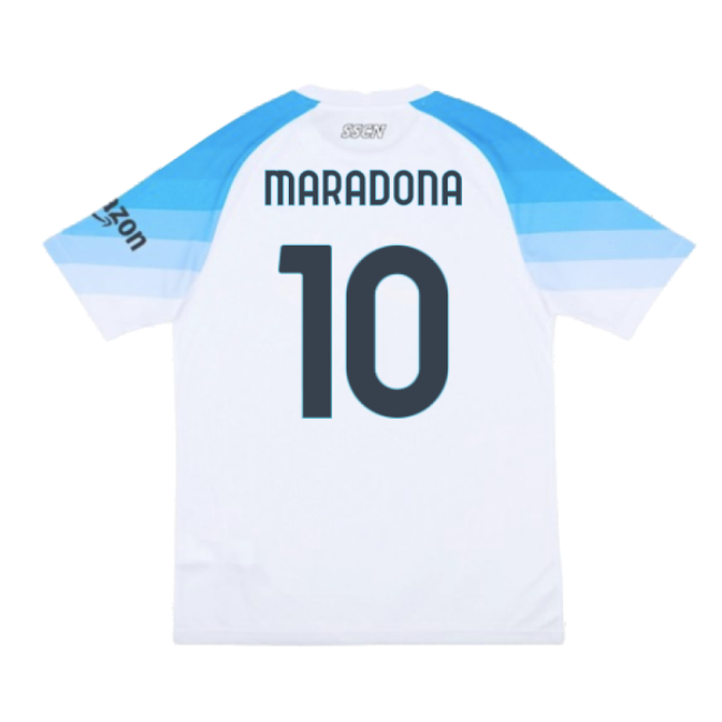 2022-2023 Napoli Authentic Away Shirt (Maradona 10)-Football Jersey Hub