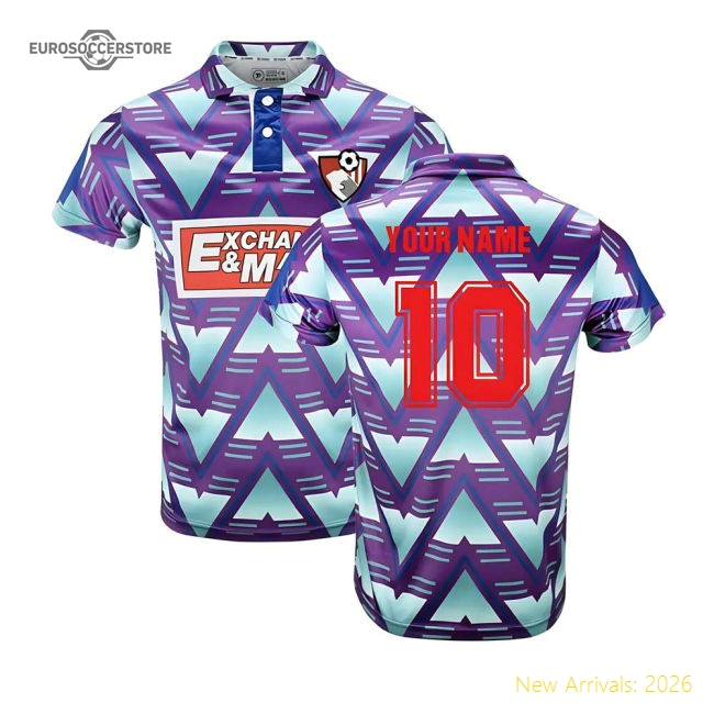 Bournemouth 1992-1994 Retro Away Shirt (Your Name)-Football Jersey Hub