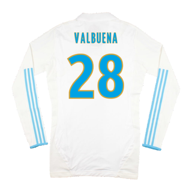 Marseille 2011-12 Player Spec Long Sleeve Home Shirt ((Excellent) L) (Valbuena 28)-Football Jersey Hub