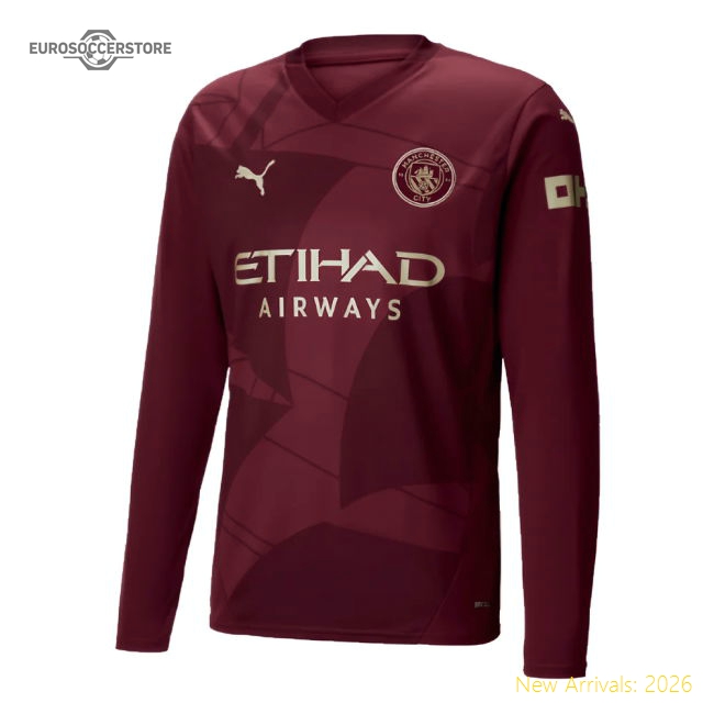 2024-2025 Man City Third Long Sleeve Shirt (De Bruyne 17)-Football Jersey Hub