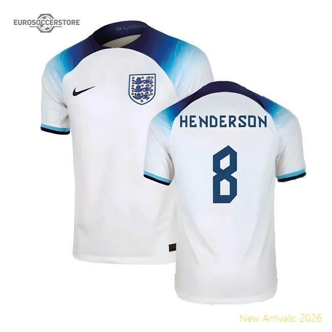 2022-2023 England Home Shirt (Henderson 8)-Football Jersey Hub