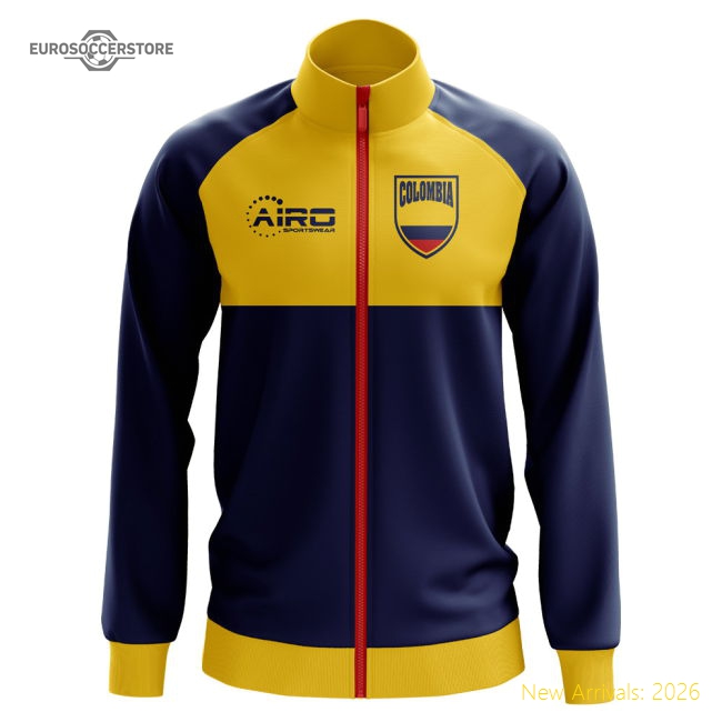 Colombia Concept Football Track Jacket (Navy)-Football Jersey Hub