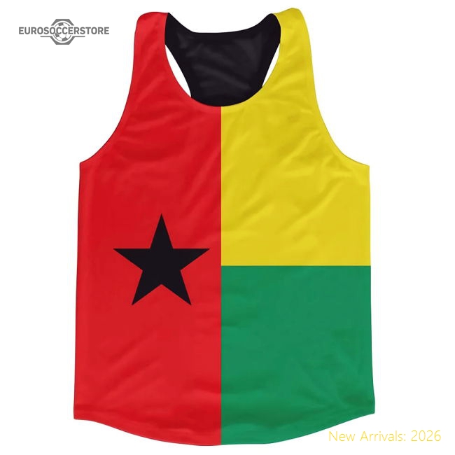Guinea Bissau Flag Running Vest-Football Jersey Hub