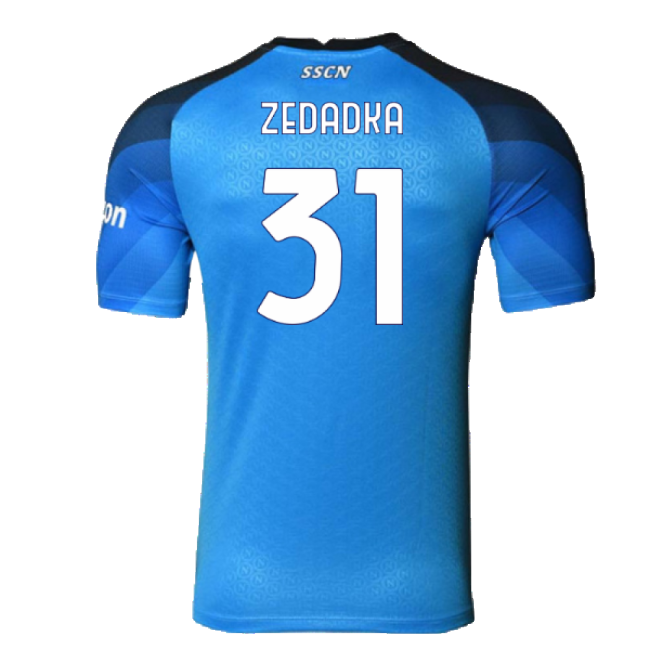 Napoli 2022-23 Player Issue Home Shirt (3XL) (Zedadka 31) (Excellent)-Football Jersey Hub