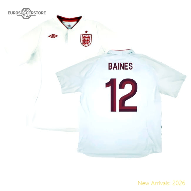 England 2012-13 Home Shirt (Good) (Baines 12)-Football Jersey Hub