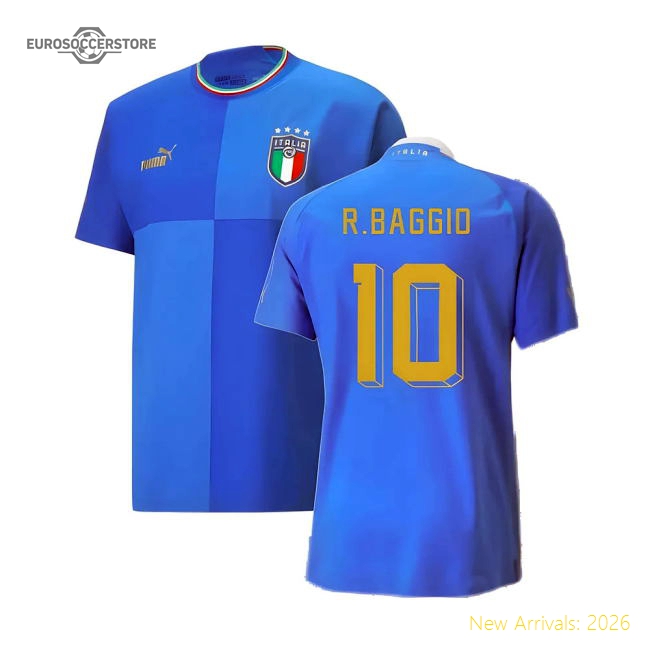 2022-2023 Italy Home Jersey Authentic with Packaging (R.BAGGIO 10)-Football Jersey Hub