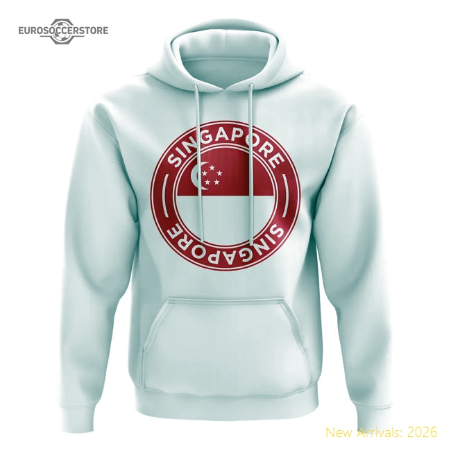 Singapore Football Badge Hoodie (White)-Football Jersey Hub