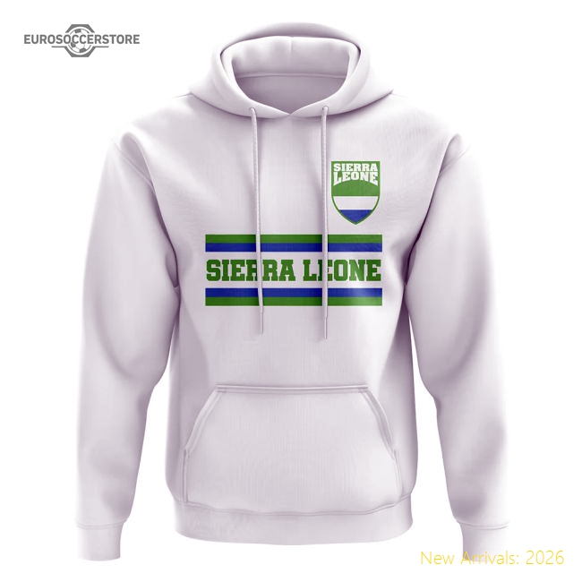 Sierra Leone Core Football Country Hoody (White)-Football Jersey Hub