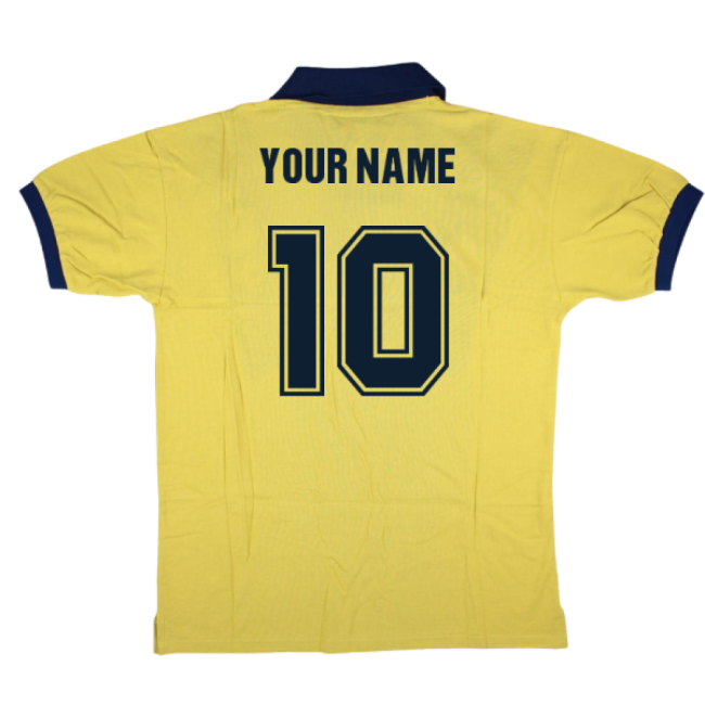 Tottenham Hotspur 1978 Admiral Retro Away Shirt (Yellow) (Your Name)-Football Jersey Hub