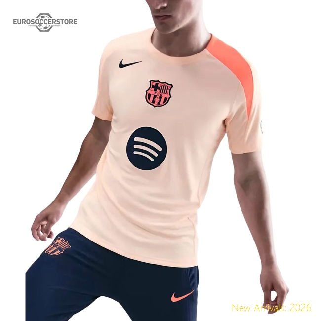 2025-2026 Barcelona Third T90 Strike Dri-Fit Shirt (Orange)-Football Jersey Hub