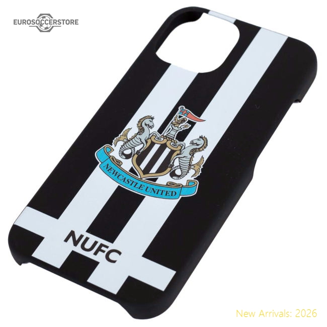 Newcastle United FC iPhone 15 Striped Hard Case-Football Jersey Hub