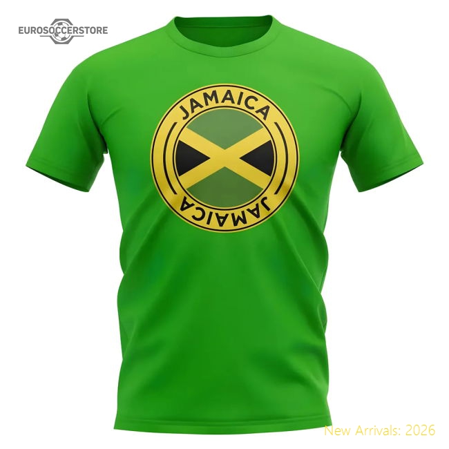 Jamaica Football Badge T-Shirt (Green)-Football Jersey Hub