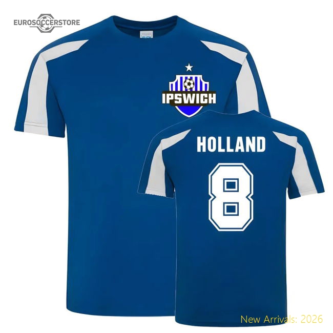 Matt Holland Ipswich Sports Training Jersey (Blue)-Football Jersey Hub