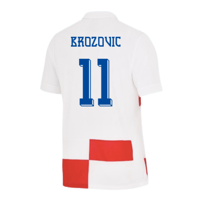 2024-2025 Croatia Home Shirt (Brozovic 11)-Football Jersey Hub