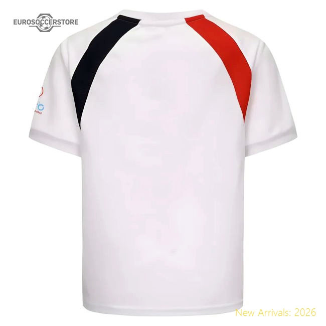 2025 England WEC Poly T-Shirt (White) - Kids-Football Jersey Hub