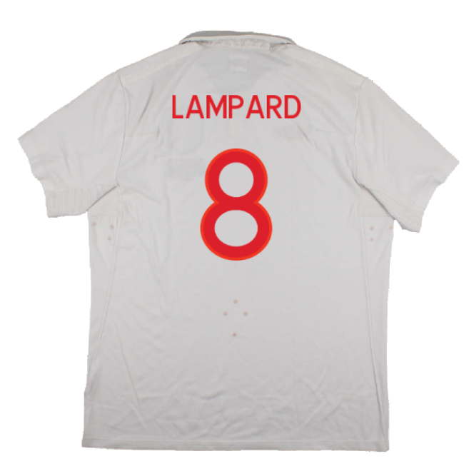 England 2009-10 World Cup Home shirt (XL) (Very Good) (Lampard 8)-Football Jersey Hub