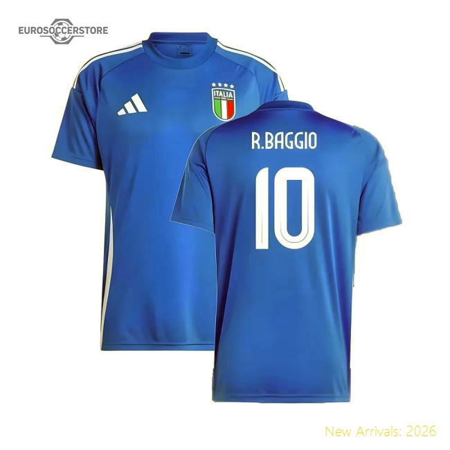 2024-2025 Italy Home Fan Jersey (R.BAGGIO 10)-Football Jersey Hub
