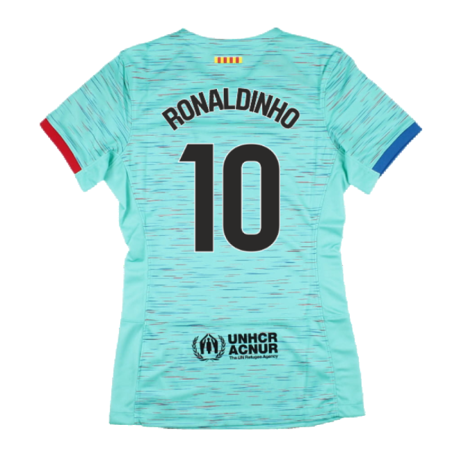 2023-2024 Barcelona Third Shirt (Womens) (Ronaldinho 10)-Football Jersey Hub