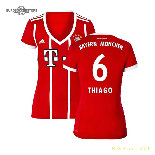 Bayern Munich 2017-18 Womens Home Shirt (XL) ((Excellent) XL) (Thiago 6)-Football Jersey Hub