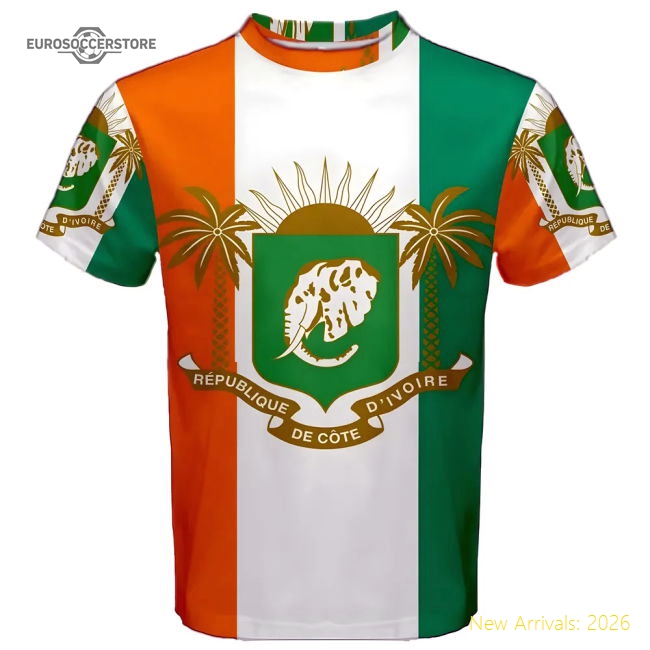 Ivory Coast Coat of Arms Sublimated Sports Jersey-Football Jersey Hub