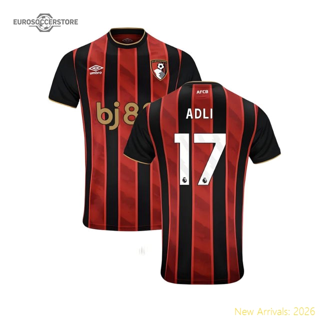 2025-2026 Bournemouth Home Shirt (Adli 17)-Football Jersey Hub