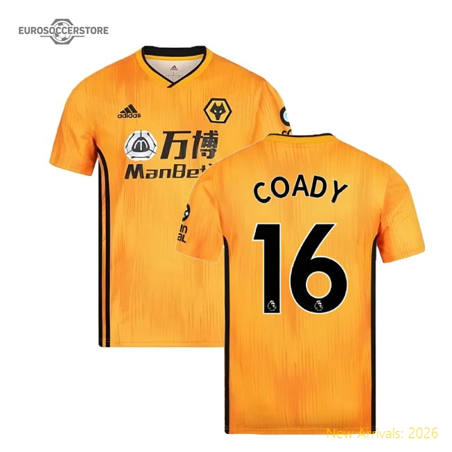 2019-2020 Wolves Home Football Shirt (COADY 16)-Football Jersey Hub