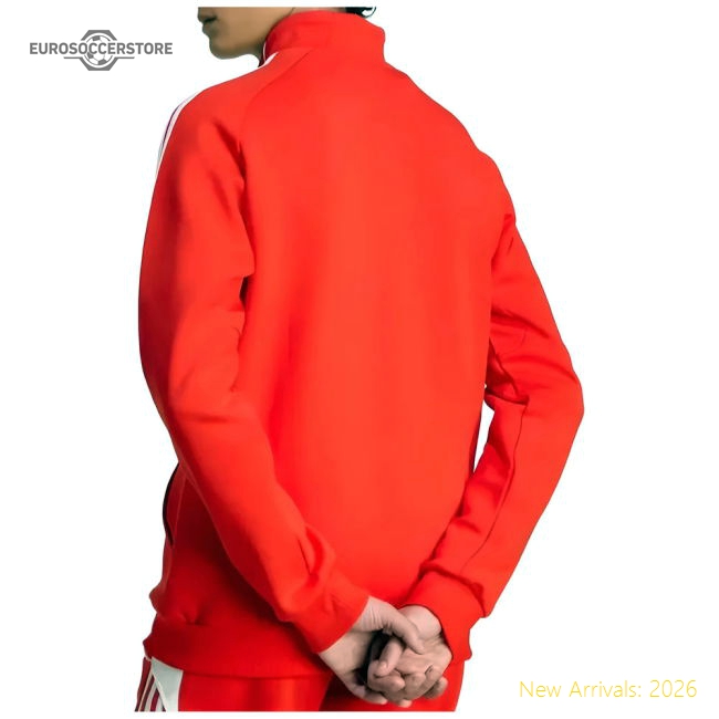 2025-2026 Bayern Munich UBP Doubleknit Track Top (Red)-Football Jersey Hub