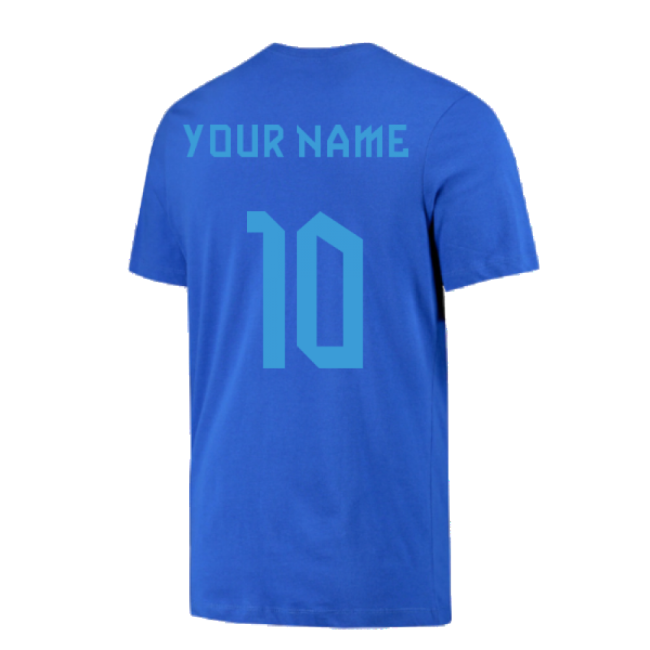 2022-2023 England Three Lions Tee (Blue) (Your Name)-Football Jersey Hub