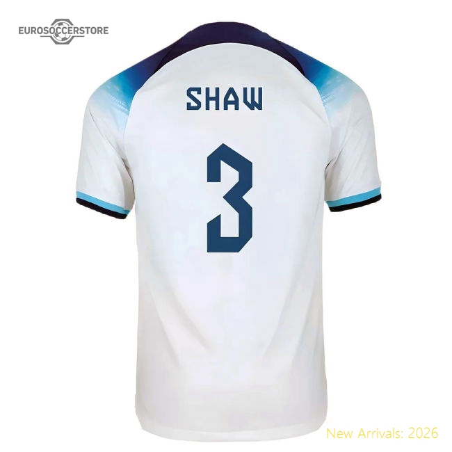 2022-2023 England Home Shirt (Shaw 3)-Football Jersey Hub