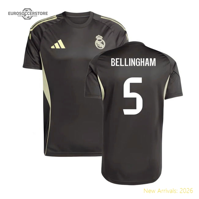2025-2026 Real Madrid Training Jersey (Utility Grey) (Bellingham 5)-Football Jersey Hub
