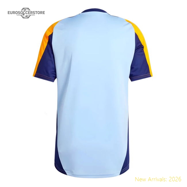 2024-2025 Real Madrid Training Shirt (Glow Blue) (Mbappe 9)-Football Jersey Hub