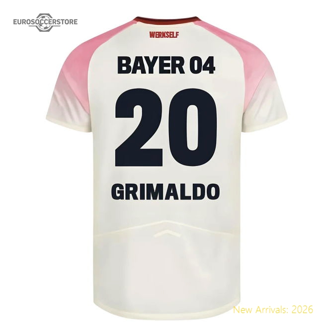 2025-2026 Bayer Leverkusen Away Shirt (Kids) (Grimaldo 20)-Football Jersey Hub