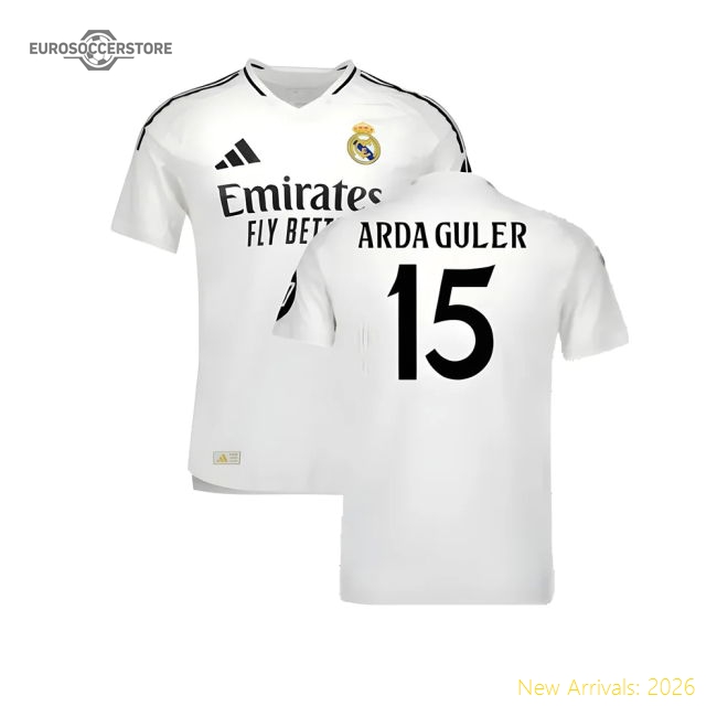 2024-2025 Real Madrid Authentic Home Shirt (Arda Guler 15)-Football Jersey Hub