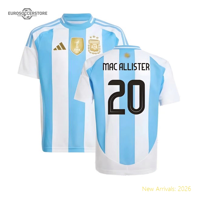 2024-2025 Argentina Home Shirt (Kids) (MAC ALLISTER 20)-Football Jersey Hub