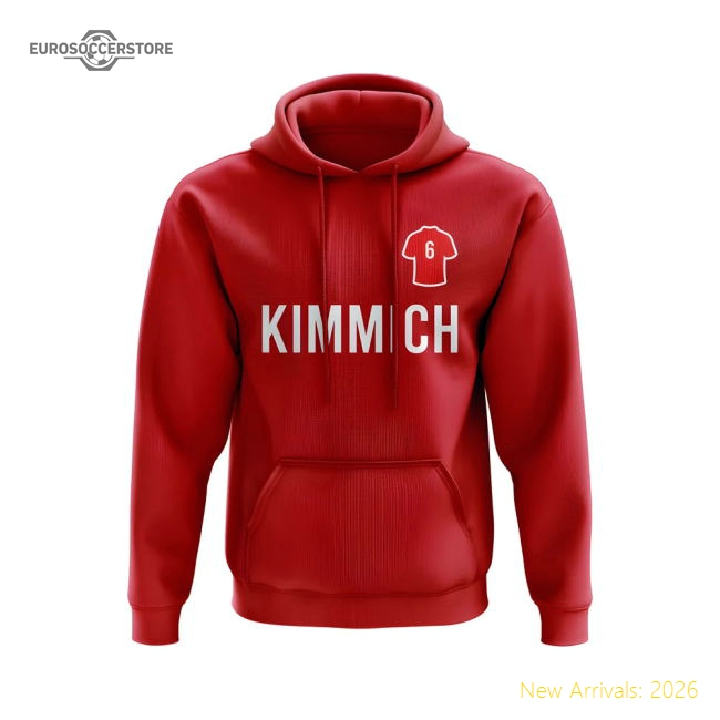 Joshua Kimmich Bayern Munich Number Hoody (Red)-Football Jersey Hub