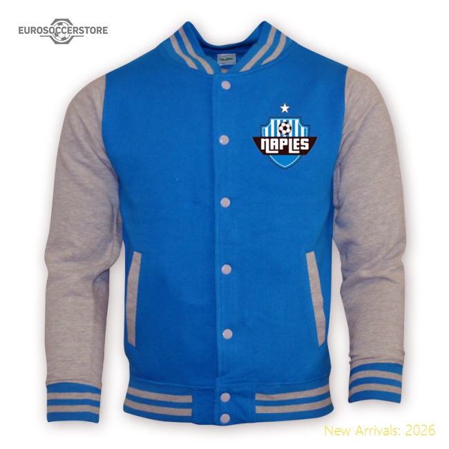 Napoli College Baseball Jacket (sky Blue) - Kids-Football Jersey Hub