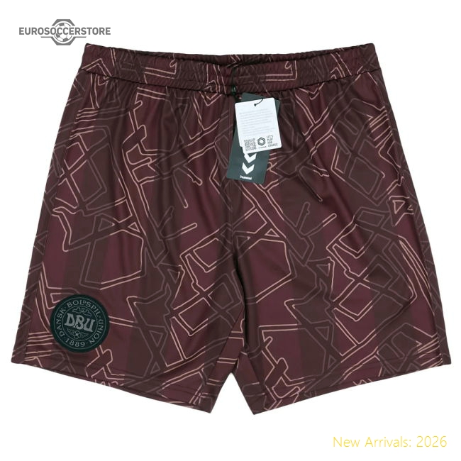 2024-2025 Denmark Special Edition Hummel x Halo Shorts (Dark Red) (Kids)-Football Jersey Hub