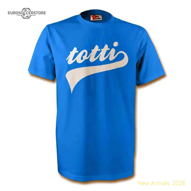 Francesco Totti Italy Signature Tee (sky Blue) - Kids-Football Jersey Hub