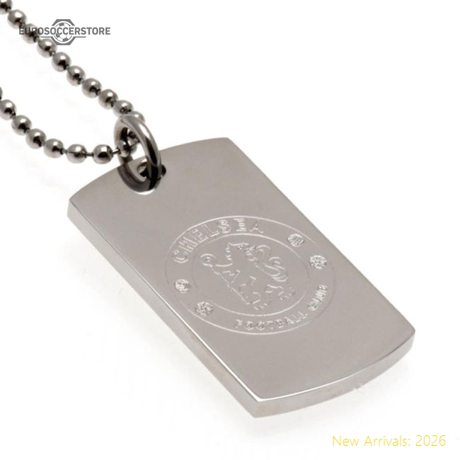 Chelsea FC Engraved Dog Tag & Chain-Football Jersey Hub