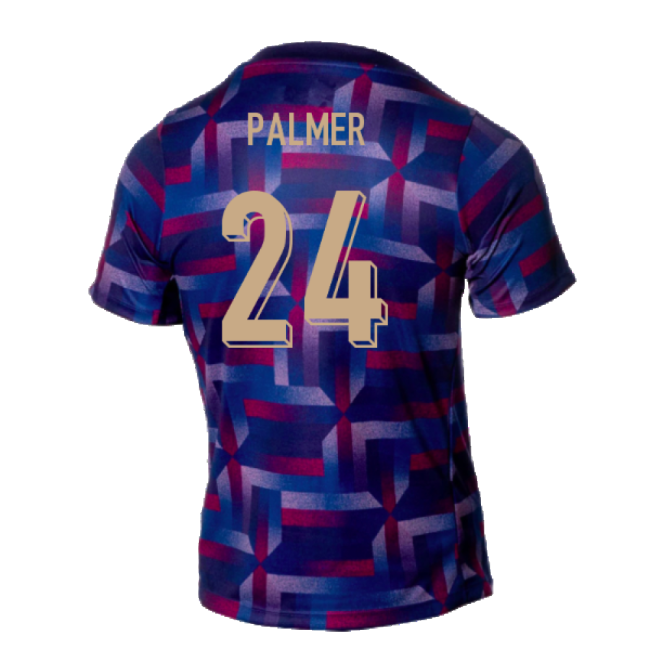 2024-2025 England Academy Pro Pre-Match Shirt (Purple Ink) (Palmer 24)-Football Jersey Hub