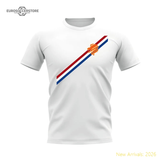 Holland 2006 Retro Pattern T-shirt (White)-Football Jersey Hub