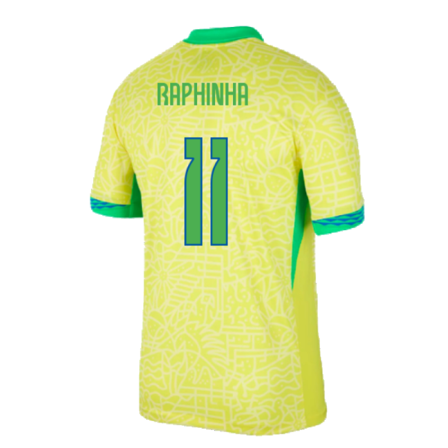 2024-2025 Brazil Home Shirt (Raphinha 11)-Football Jersey Hub