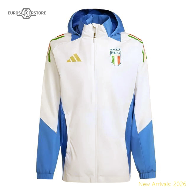 2024-2025 Italy Allweather Jacket (White)-Football Jersey Hub