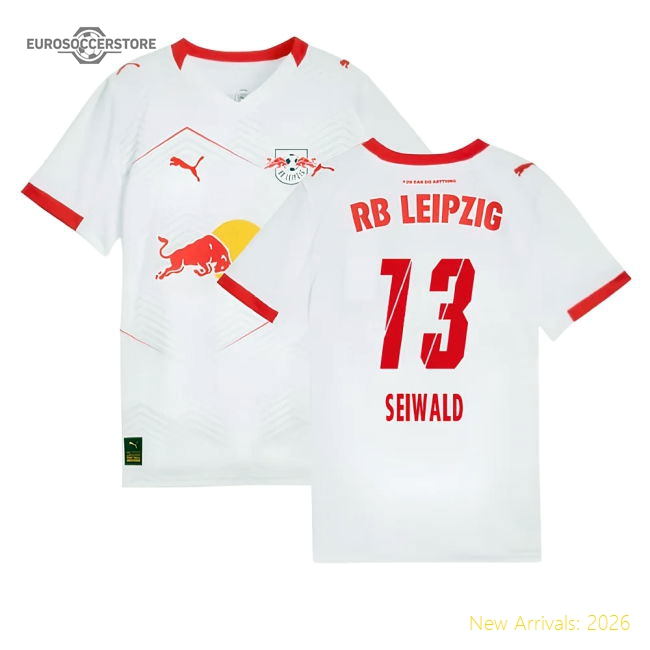2025-2026 Red Bull Leipzig Home Shirt (Kids) (Seiwald 13)-Football Jersey Hub