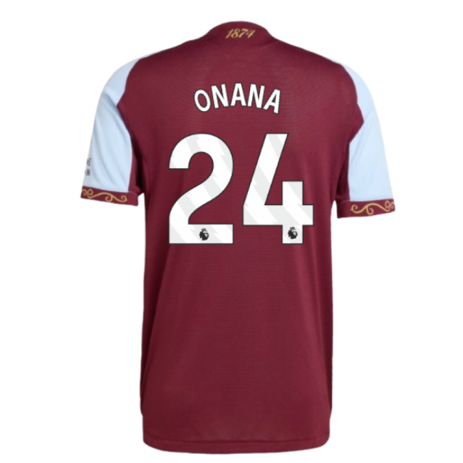 2025-2026 Aston Villa Authentic Home Shirt (Onana 24)-Football Jersey Hub