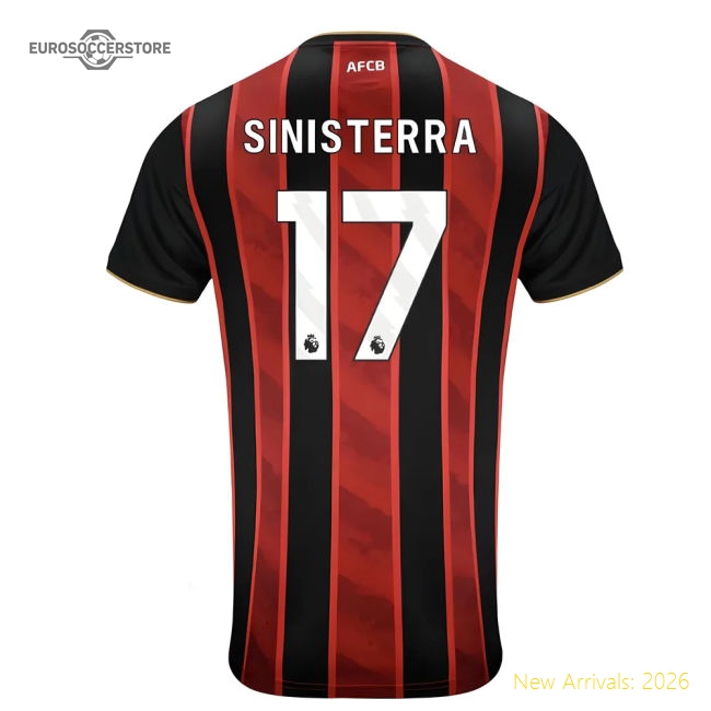 2025-2026 Bournemouth Home Shirt (Sinisterra 17)-Football Jersey Hub