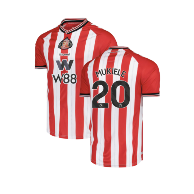 2025-2026 Sunderland Home Shirt (Mukiele 20)-Football Jersey Hub
