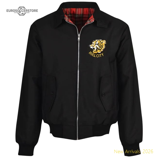 Hull City Black Harrington Jacket-Football Jersey Hub